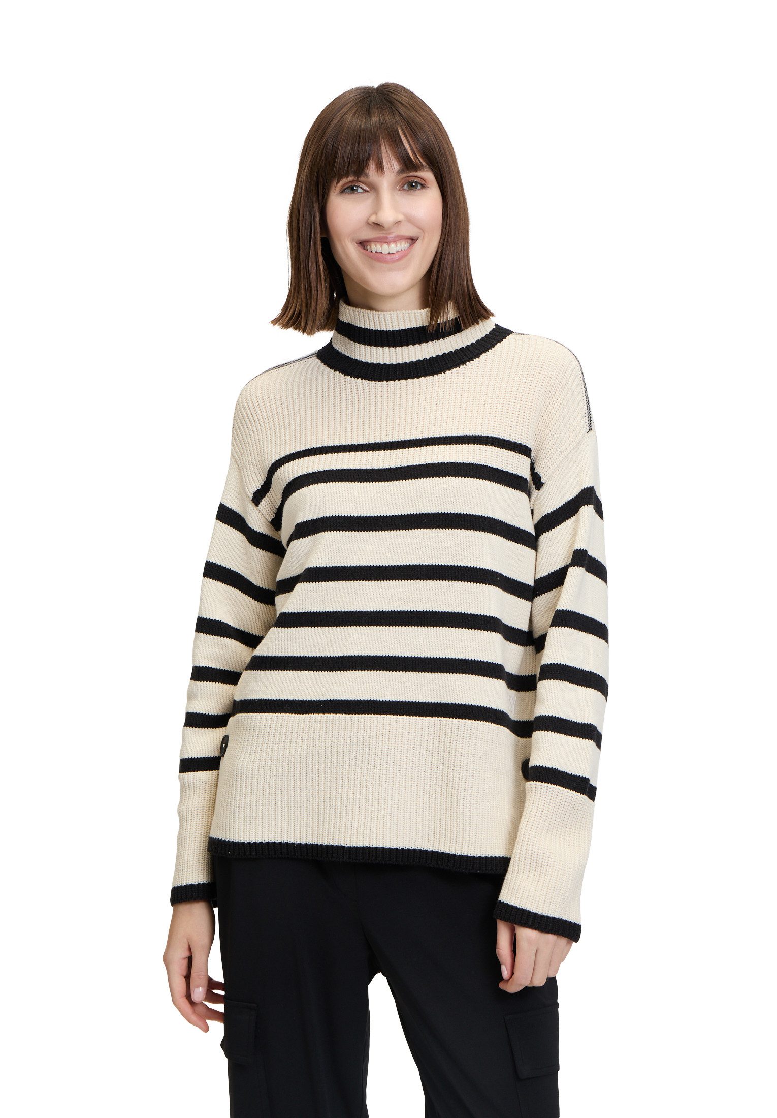 Betty Barclay Strickpullover Damen Grobstrick-Pullover mit Streifen (1-tlg) günstig online kaufen