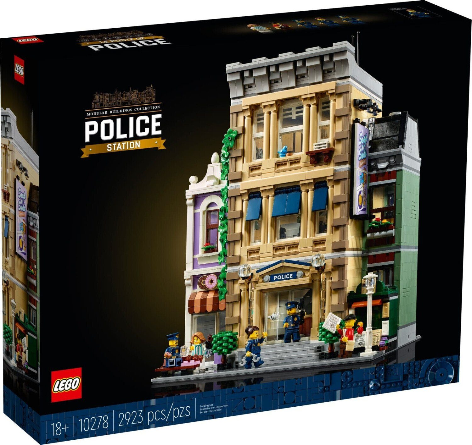 LEGO® Creator Expert LEGO 10278 Polizeistation Police Station Konstruktionsspielsteine, (2923 St), Modulares Gebäude