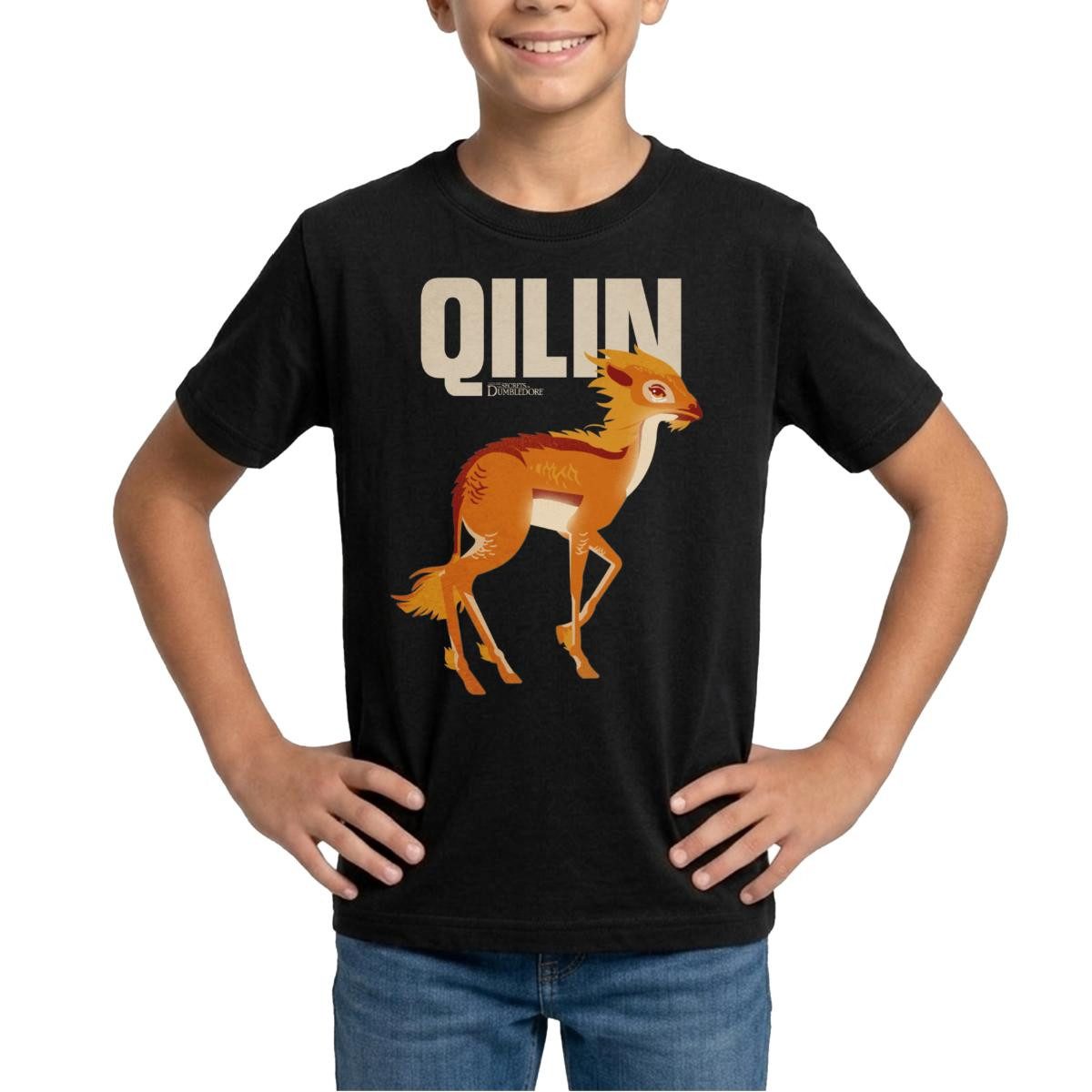 T-Shirt Phantastische Tierwesen 3 Qilin Einhorn Teenager T-Shirt