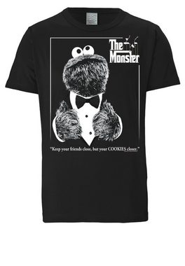 LOGOSHIRT T-Shirt Sesamstrasse – Krümelmonster Pate mit lizenziertem Print