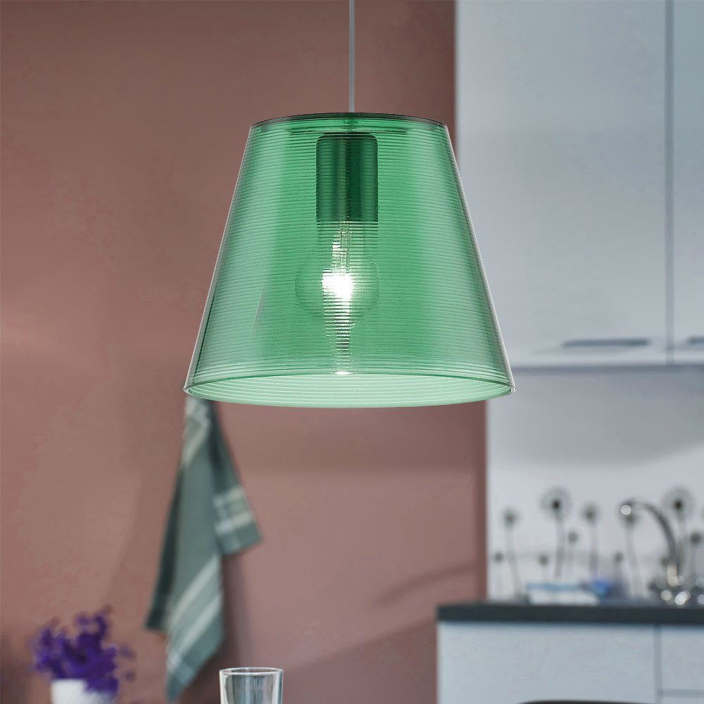 Hänge EGLO Leuchtmittel inklusive, Beleuchtung Pendel Arbeitszimmer Lampe grün nicht 1-flammig Deckenleuchte,