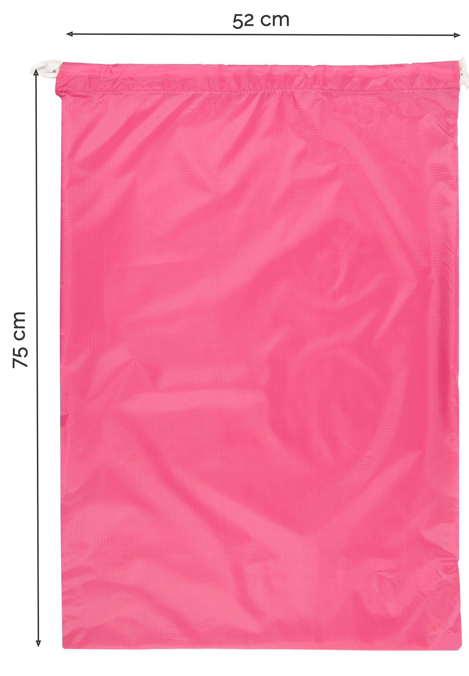 Wäschesack St), ZOLLNER24 wasserabweisend mit Kordelzug, (1 Polyester, 100% pink
