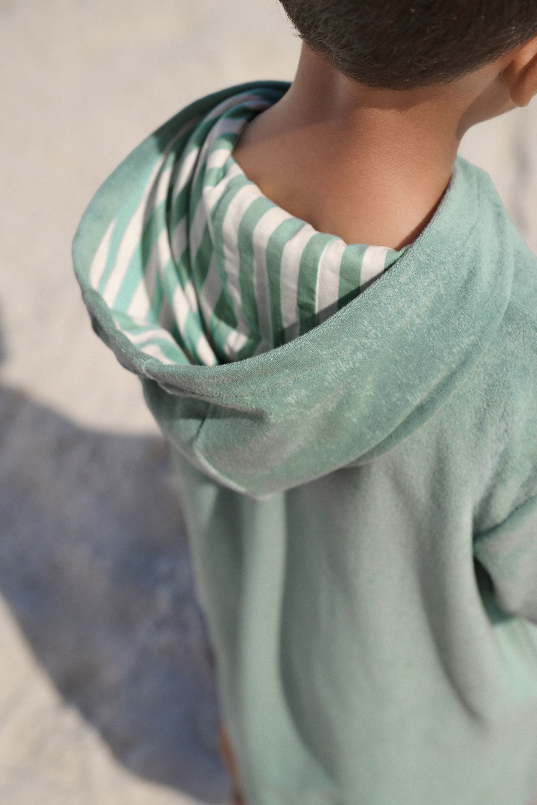 Next Badeponcho Frottee-Cover-up mit durchgehendem Reißverschluss, Baumwolle