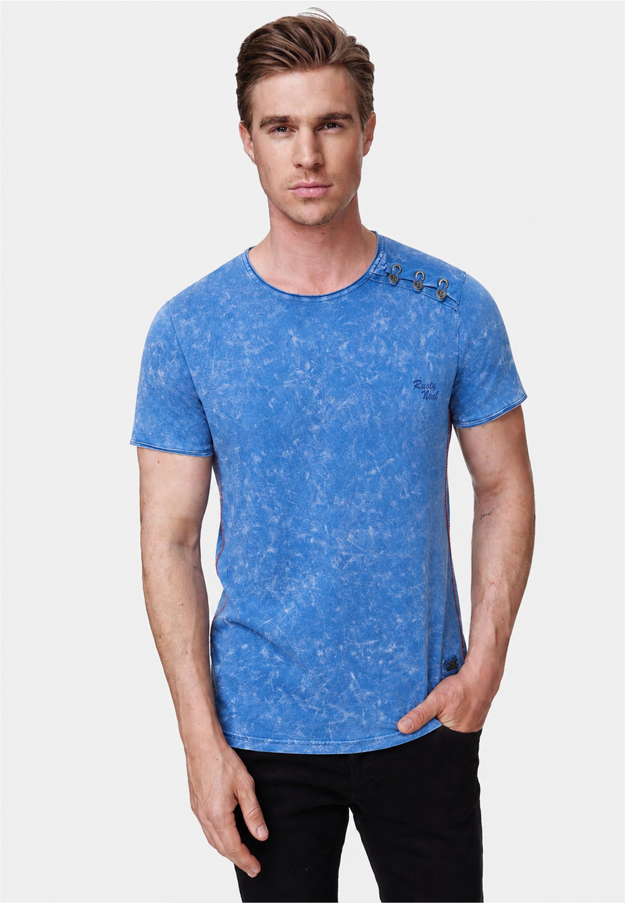 Rusty Neal T-Shirt 15353 mit klassischem Rundhals