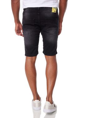 Denim House Caprijeans Herren Jeans Short Kurzehose Denim Bermuda mit Stretch Schwarz W31