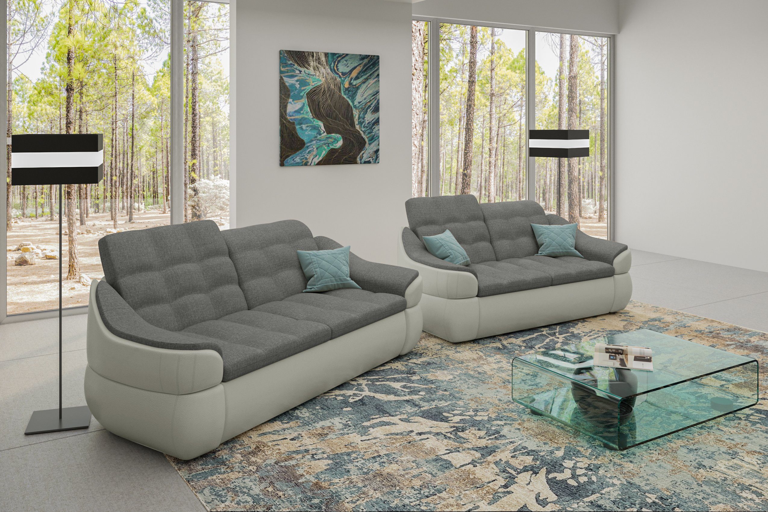 2,5-Sitzer bestehend Europa in Alisa, aus und Modern Polstergarnitur Sofa, Stylefy made (2-tlg), (Set Design, Sofa 2-Sitzer