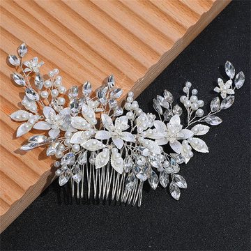 Fivejoy Diadem Braut-Haar-Accessoires, Elegante florale Strass-Haar-Accessoires