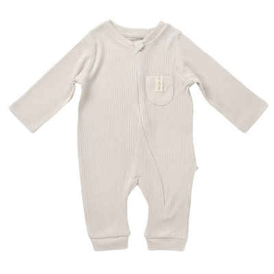 biorganic Strampler Baby Soft Modal für Jungen und Mädchen Unisex Langarm (1-tlg) gerippte Textilstruktur, 50% Modal, 50% Bio-Baumwolle, Größe 62-74