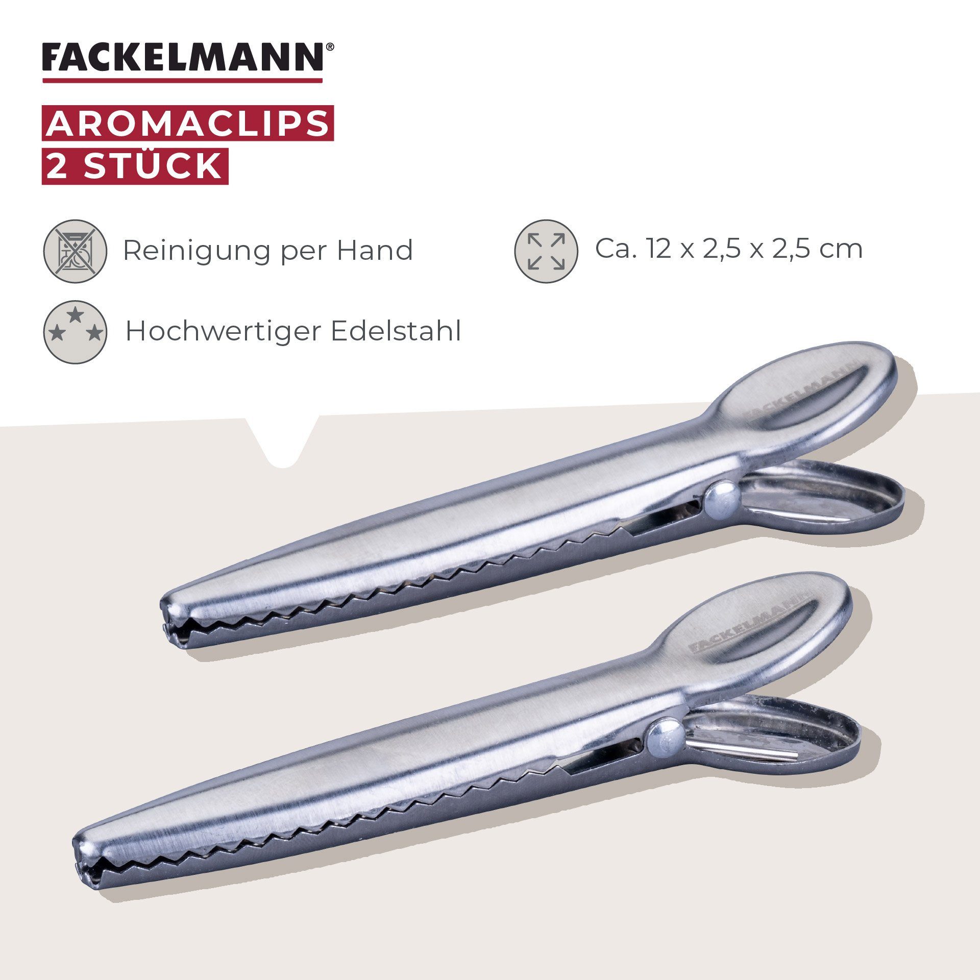 FACKELMANN Verschlussklammer Aromaclips, Duftclips, Geruchsbinder-Clips, Frischhalteclips