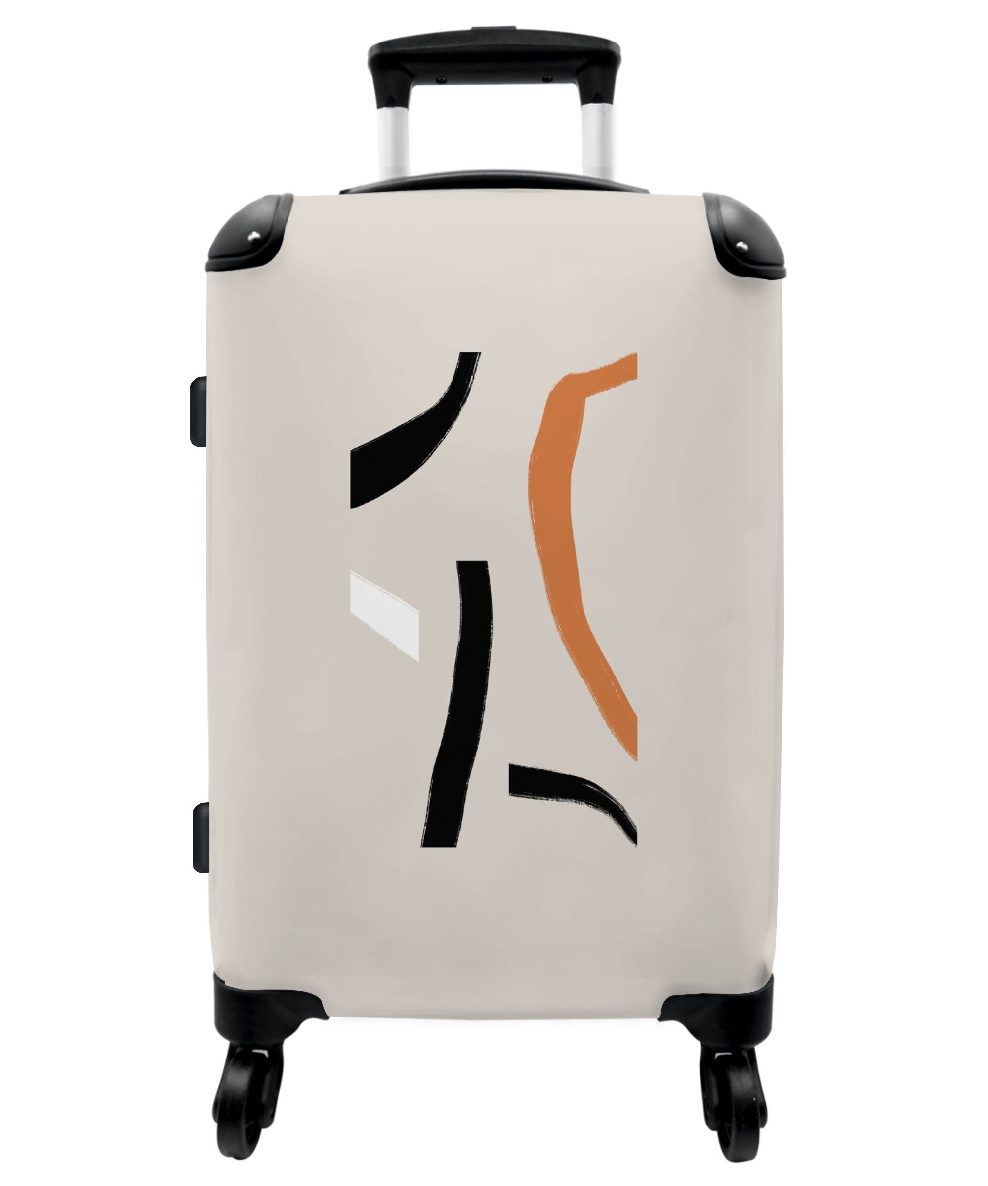 NoBoringSuitcases.com© Koffer 67x43x25cm Abstrakt - Farben - Formen - Kunst, 4 Rollen, Aufgabegepäck Trolley Rollkoffer Große Reisekoffer mit 4 Rollen -