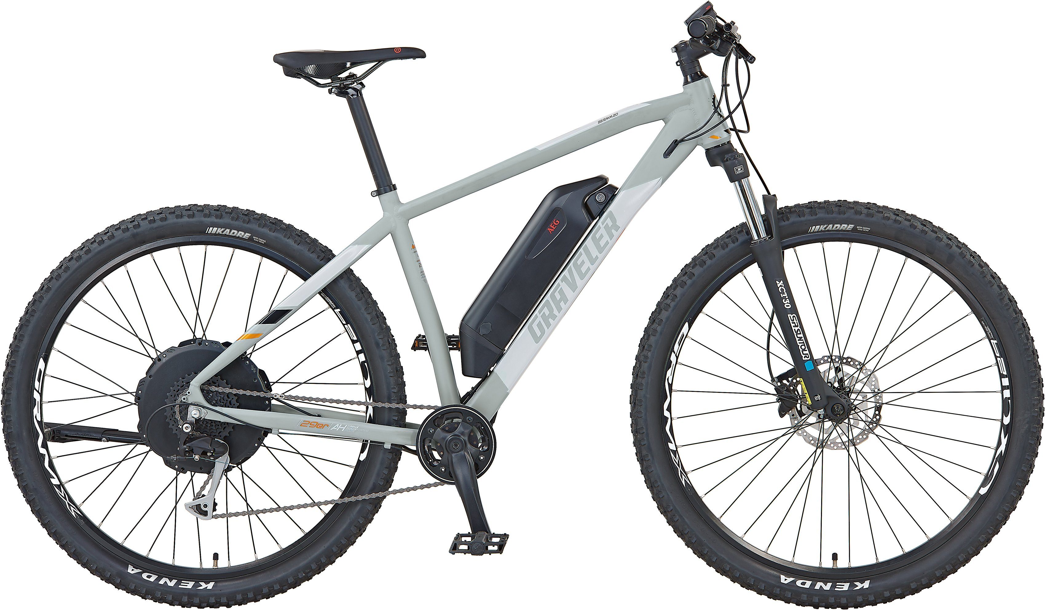 Prophete E-Bike Mountainbike Graveler 22.EMM.20, 9 Gang Shimano Alivio Schaltwerk, Kettenschaltung, Heckmotor, 499 Wh, Pedelec, Elektrofahrrad für Damen u. Herren, MTB