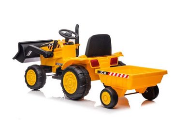 Elektro-Kindertraktor Kinder Elektroauto Traktor / Bulldozer mit Anhänger Audio+FB+LED