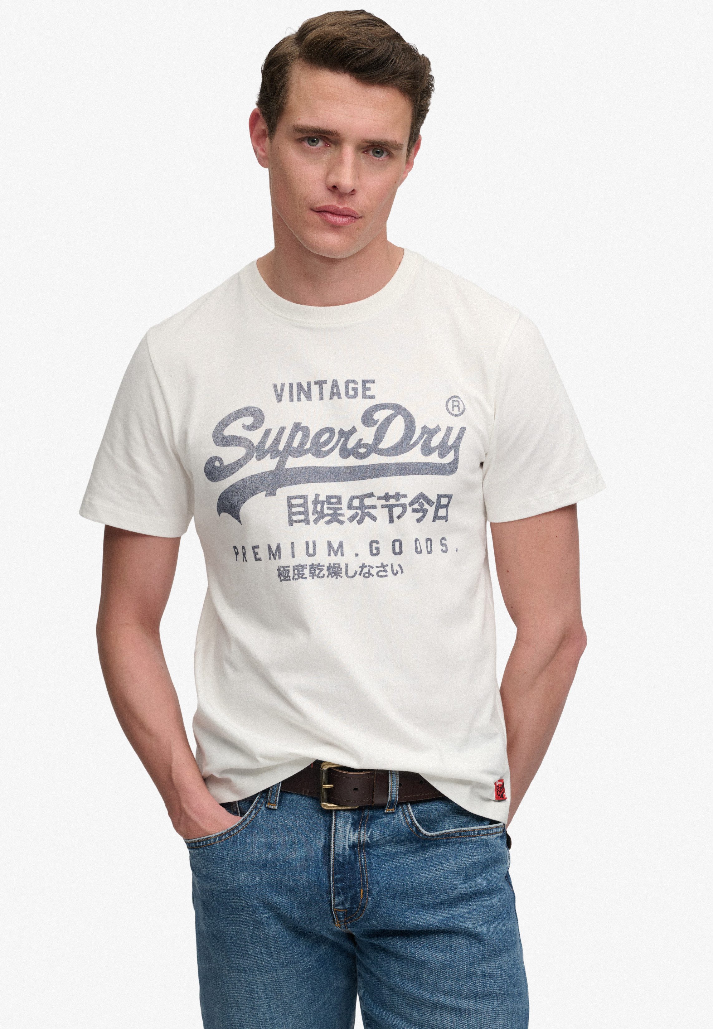 Superdry Rundhalsshirt VL CLASSIC TEE Baumwolle, relaxed fit