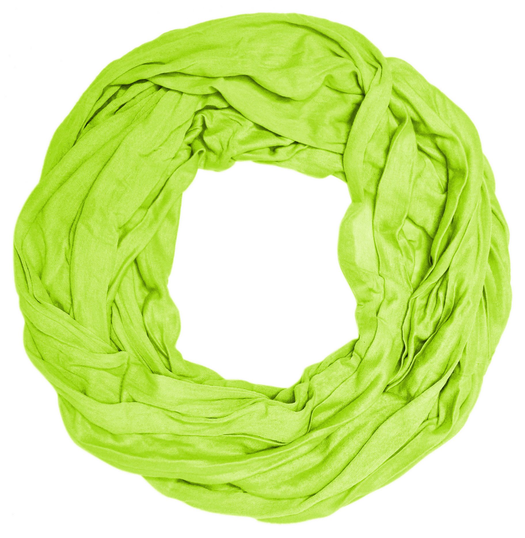 dy_mode Loop Damen Loopschal Schmaler Schlauchschal Rundschal Einfarbig, in Crinkle Optik, Unifarben