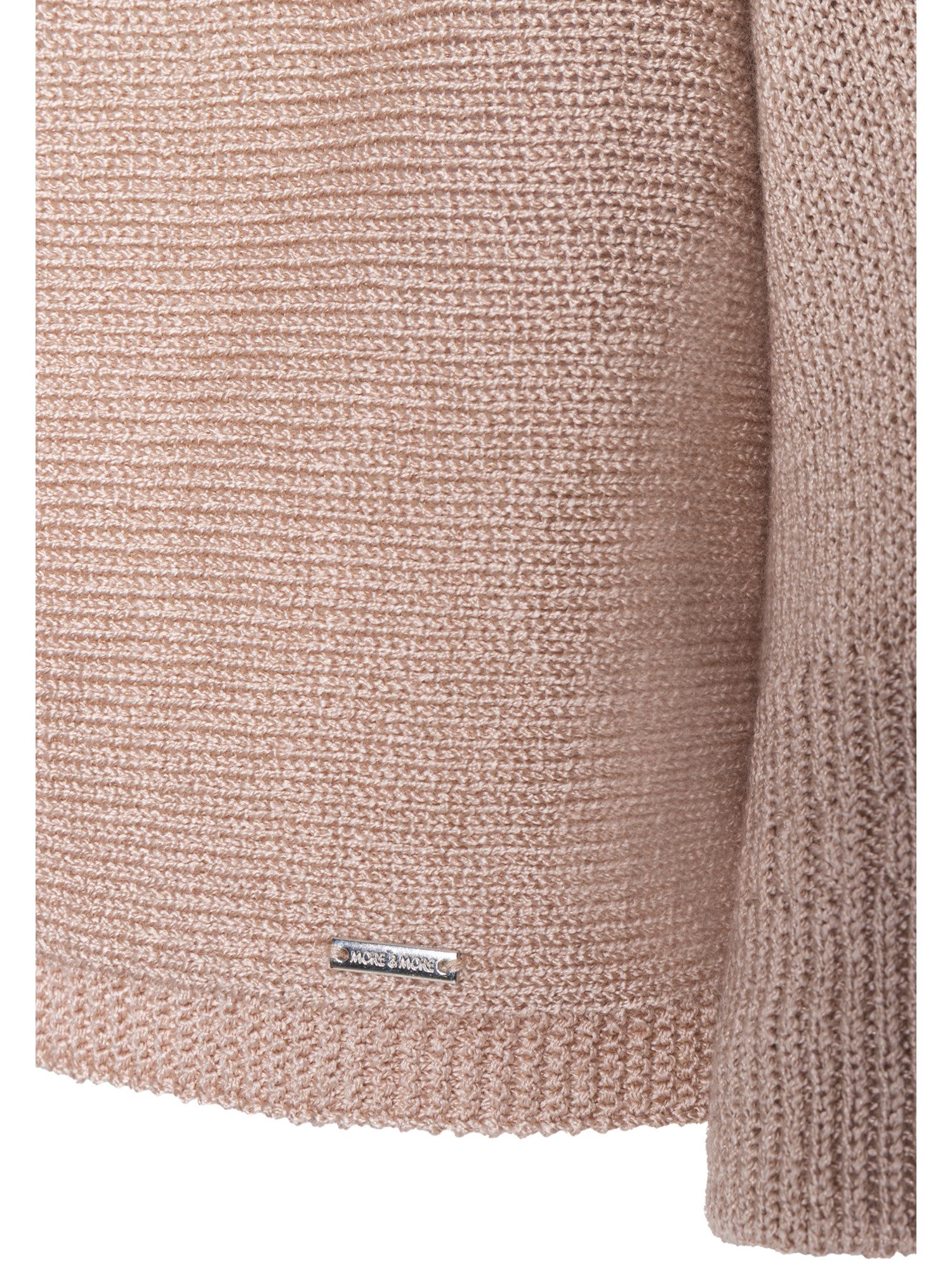 MORE&MORE Rundhalspullover Fledermauspullover mit Glanzeffekt