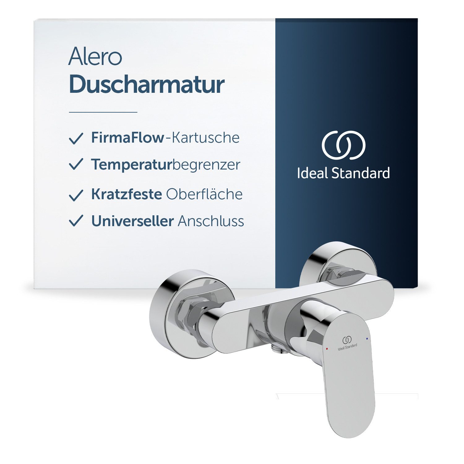 Ideal Standard Duscharmatur Alero FirmaFlow® Kartusche, Heißwassertemperaturbegrenzer