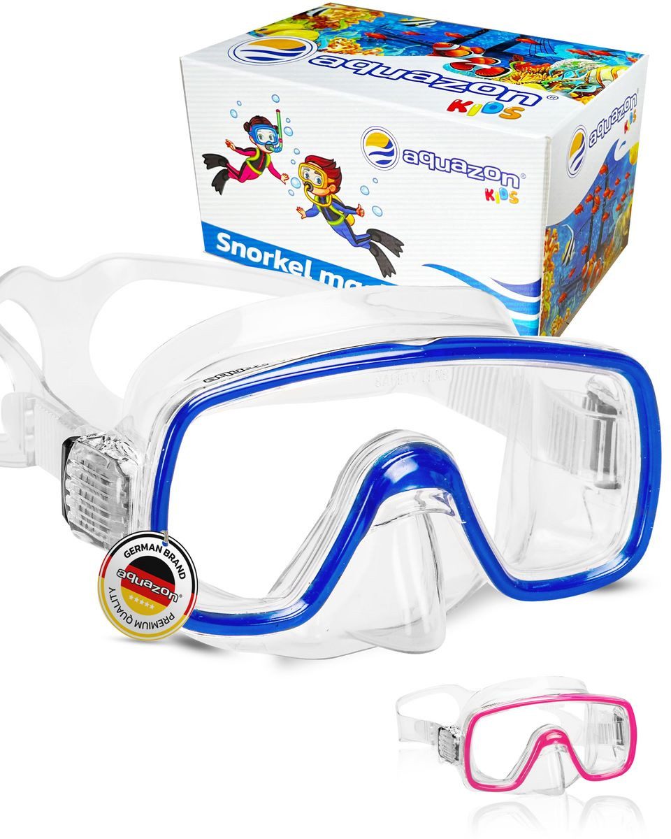 AQUAZON Taucherbrille FUN Schnorchelbrille für Kinder 3-7 Jahre, tolle Passform, sehr robust