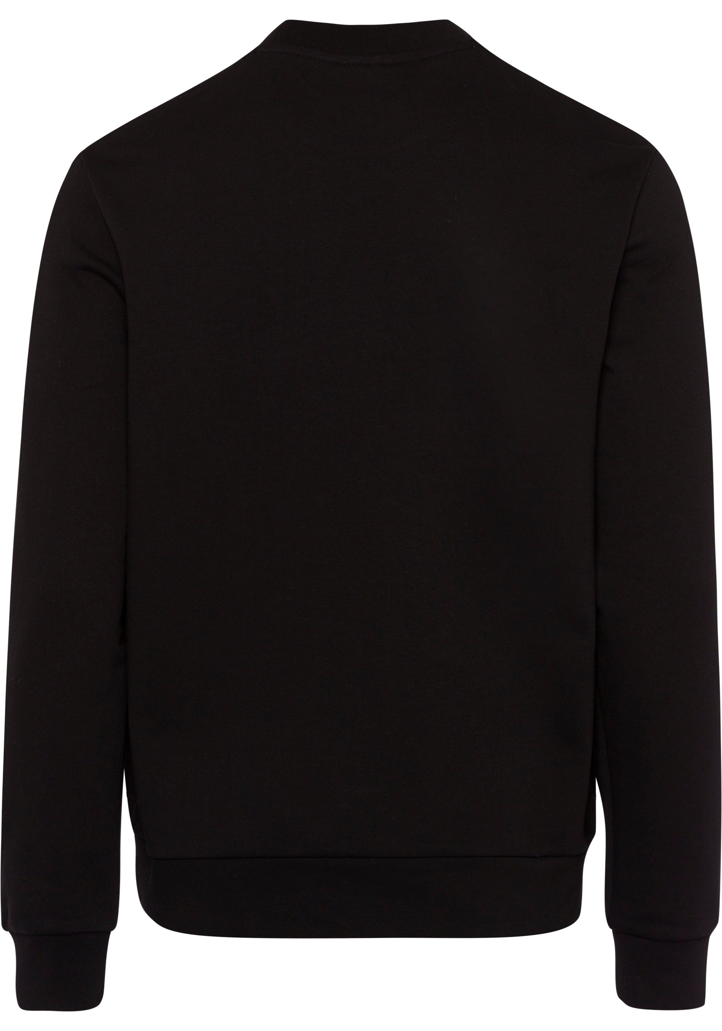 Lacoste (1-tlg) Sweatshirt mit klassischem schwarz Rundhalsausschnitt