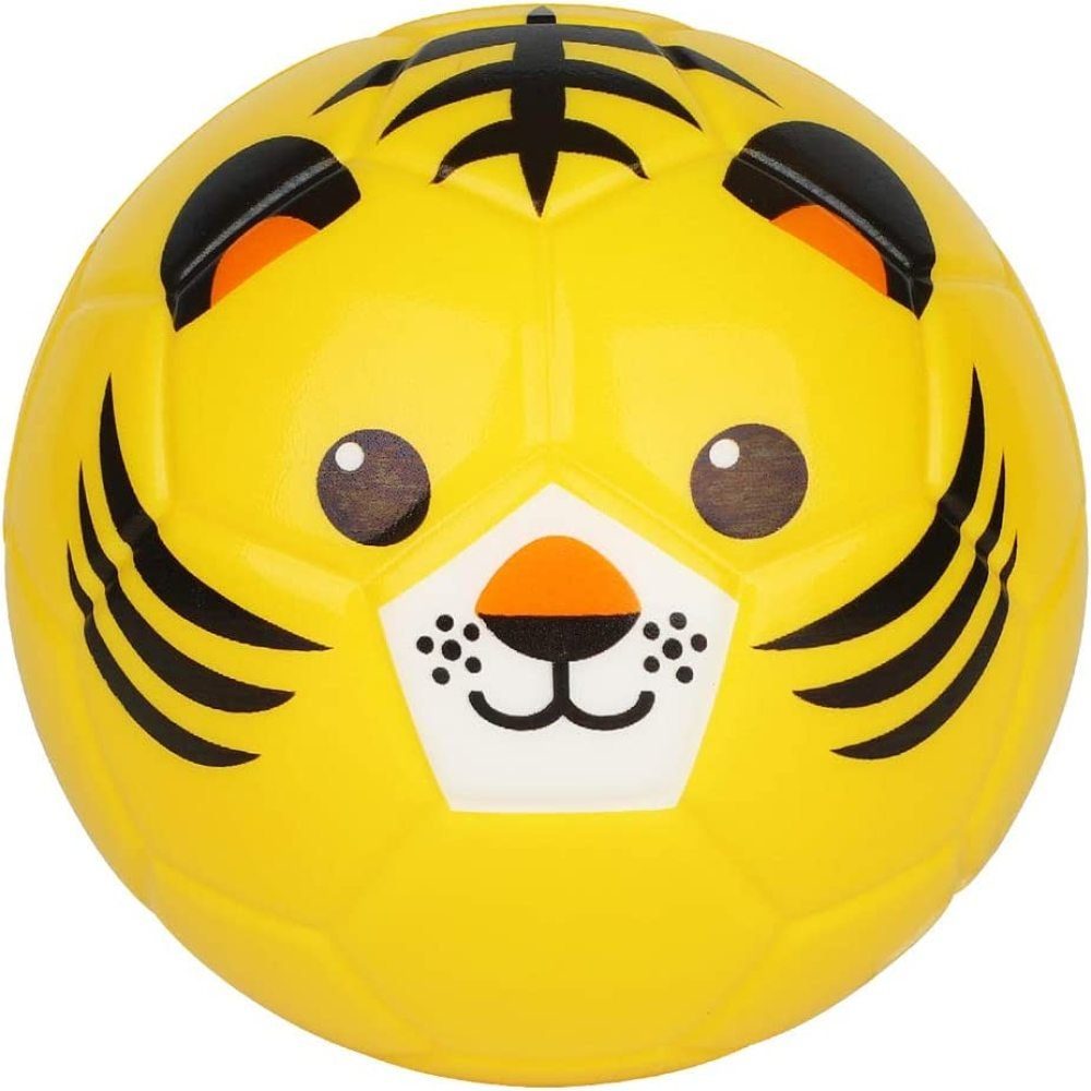 GelldG Spielball 15 cm großer Mini-Fußball, weicher Schaumstoffball für Kinder Schwarz+weiß+gelb‎‎