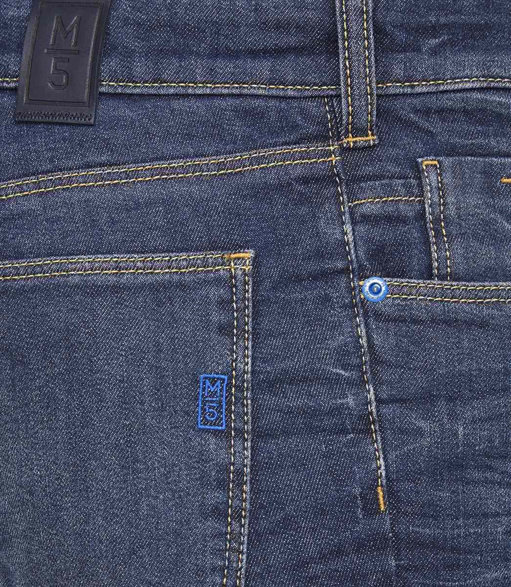 MEYER 5-Pocket-Jeans MEYER M5 SLIM dark indigo stone used 9-6242-17