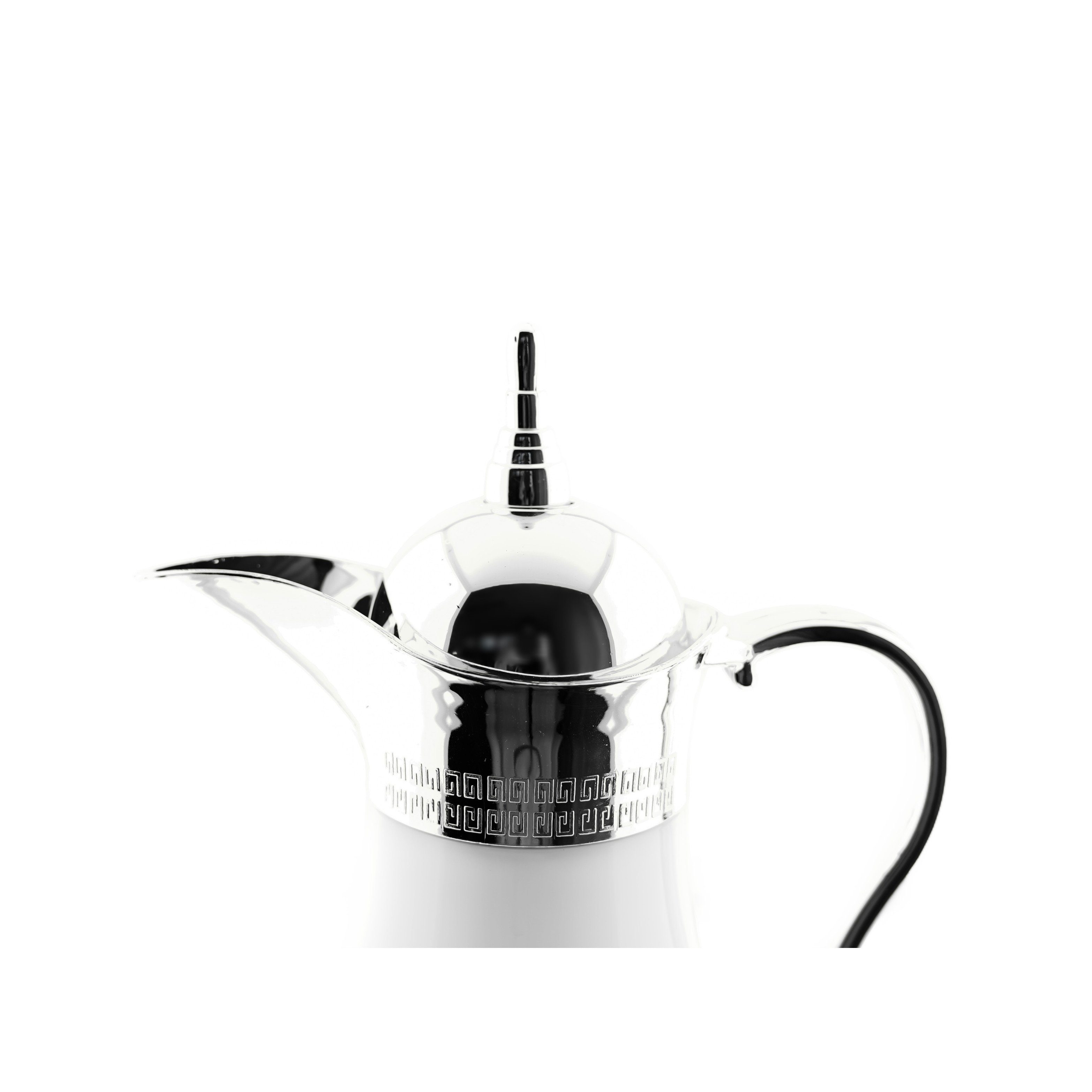 Thermobehälter Weiß/Silber 1L Kaffeekanne Thermokanne Thermosflasche Teekanne ZELLERFELD