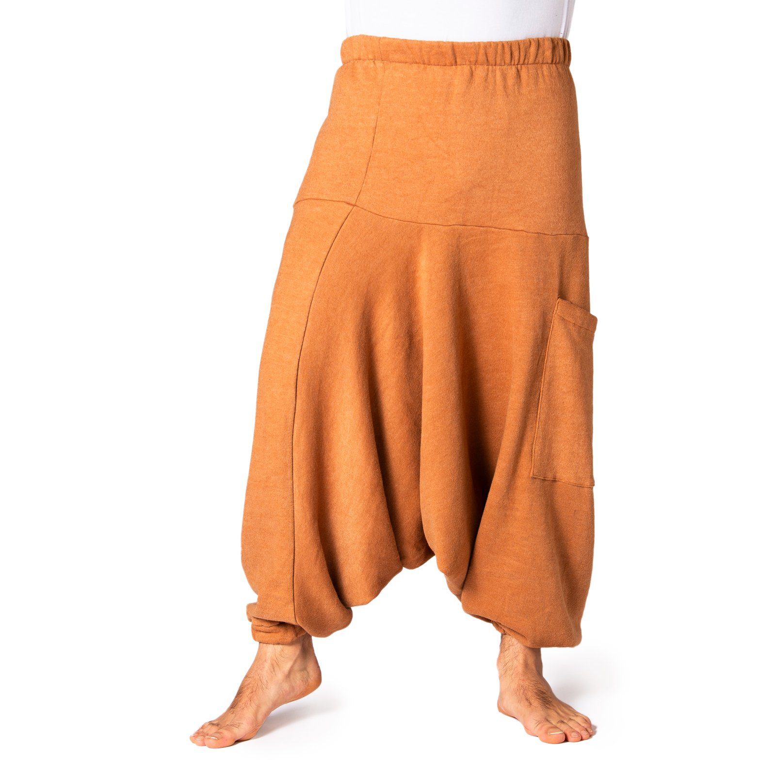 PANASIAM Haremshose Aladinhose als bequeme Chillhose aus Jogginghosen-Stoff für Herbst und Winter warm gefütterte Baumwollhose fürs Sofa oder Homeoffice