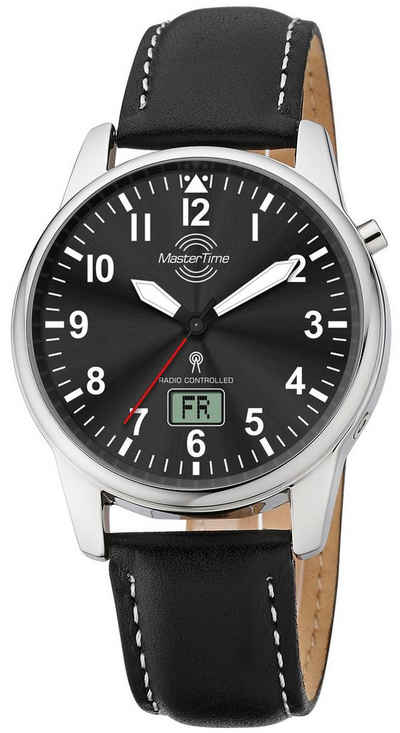 MASTER TIME Funkuhr Basic, MTGA-10715-61L, Armbanduhr, Quarzuhr, Herrenuhr, Datum