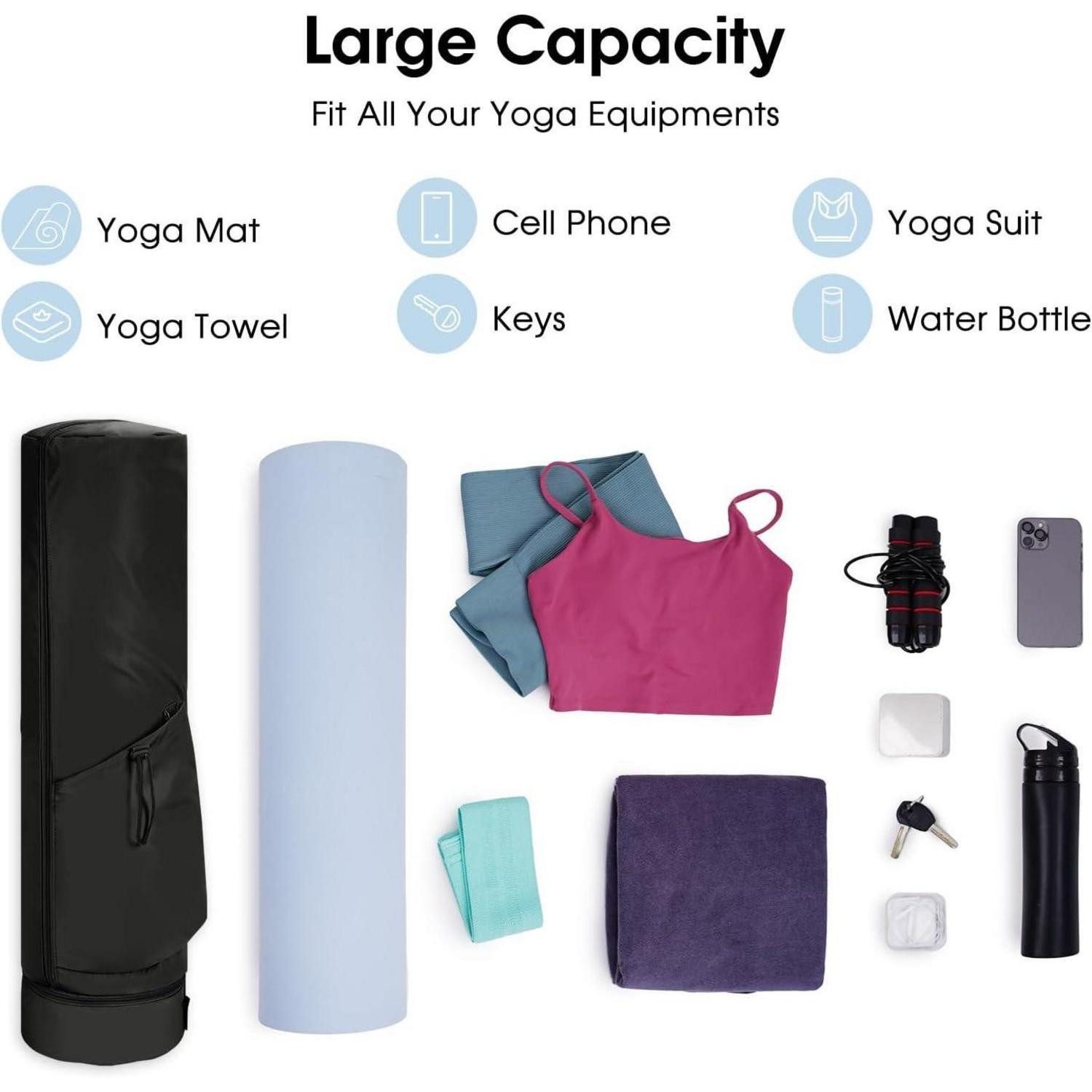 LuxusKollektion Yogatasche Yogatasche Damen mit Nassfach und Flaschenhalter, Schultergurt, Gym