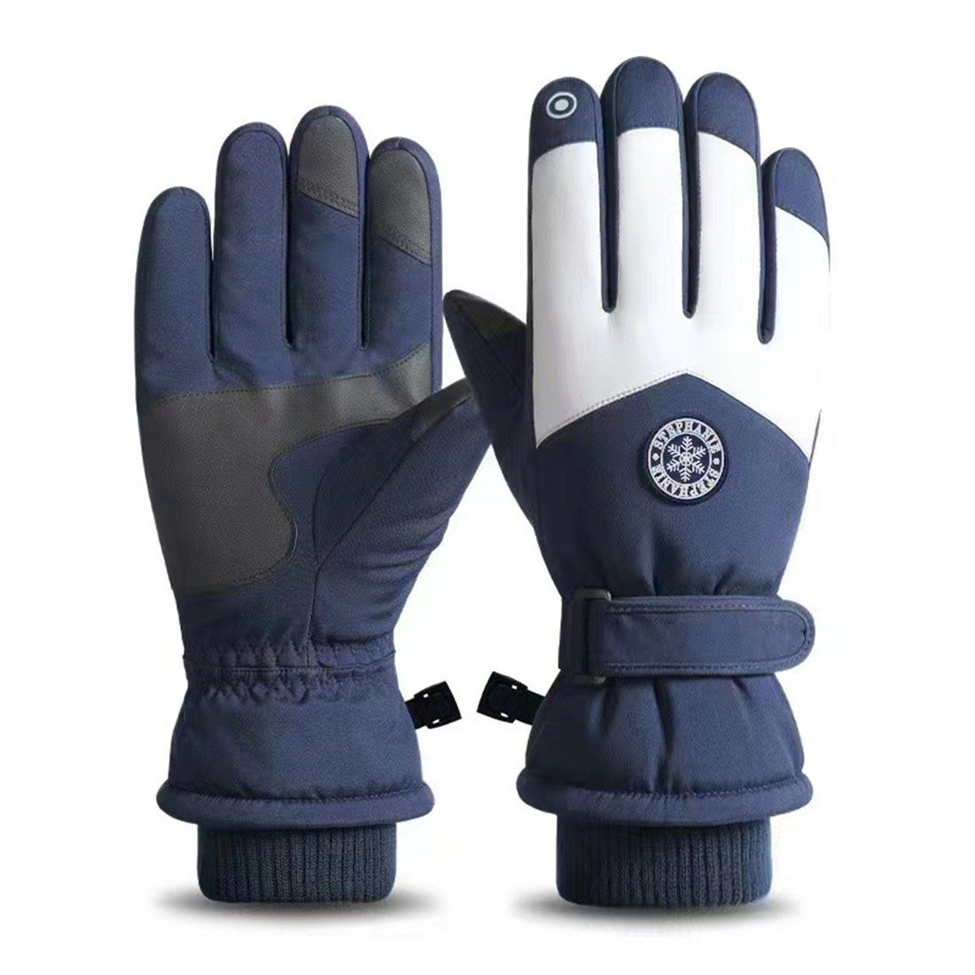 DÖRÖY Skihandschuhe Winterliche, gepolsterte, warme Handschuhe, unisex, Reithandschuhe blau
