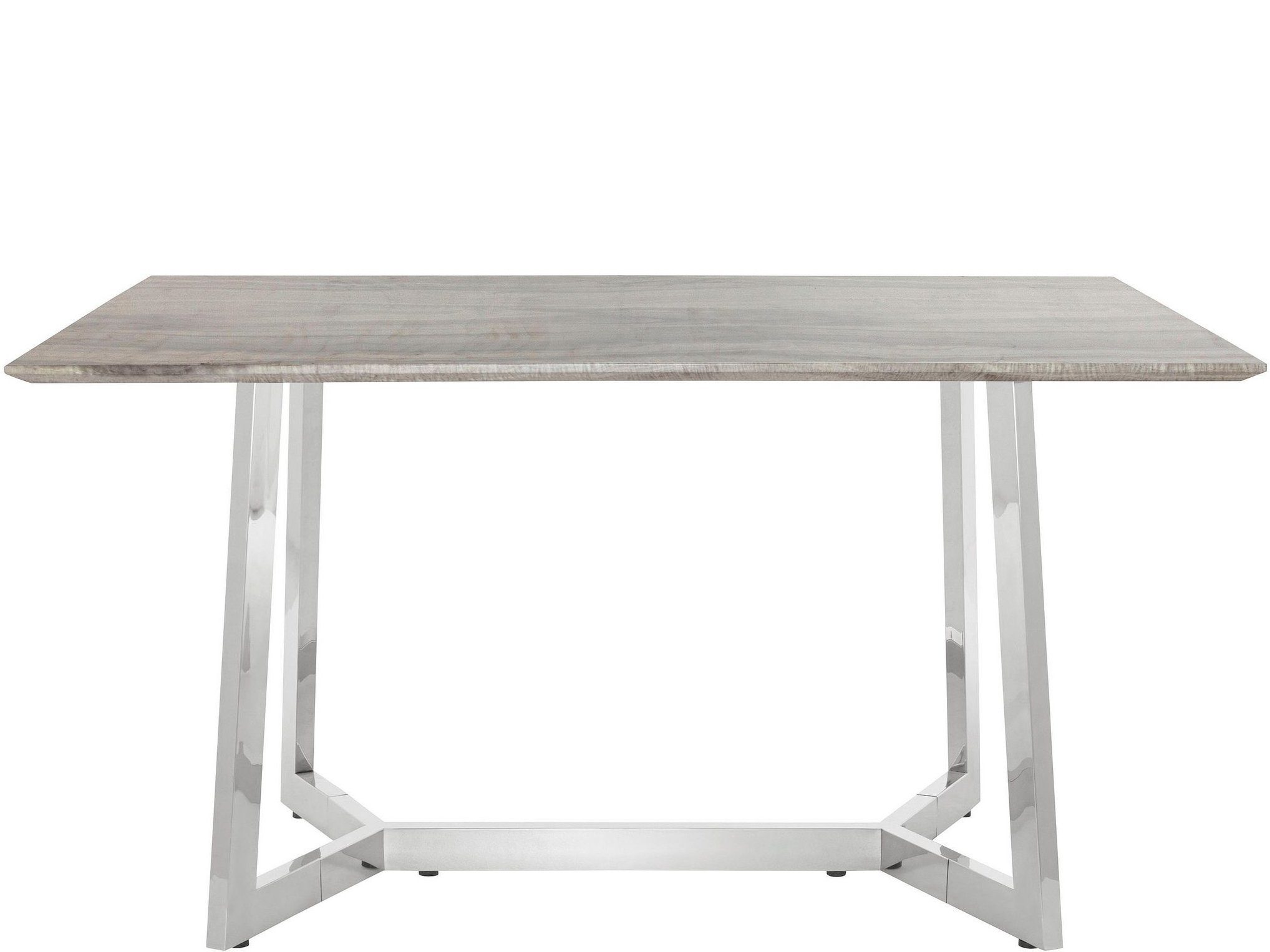 loft24 Esstisch Tiesto, in Marmoroptik, Chrom Gestell, Hochglanz, 120 cm günstig online kaufen