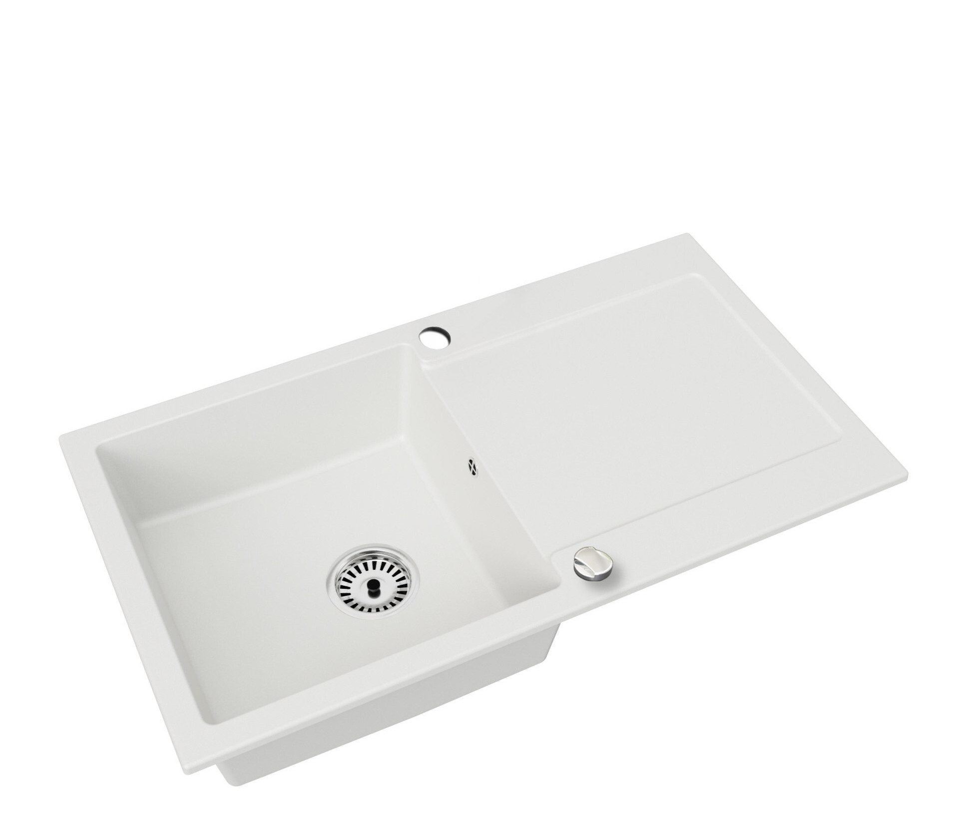 Faizee Home Granitspüle Faizee Home Granitspüle 90x50 cm, eckig, mit Abtropffläche & Siphon