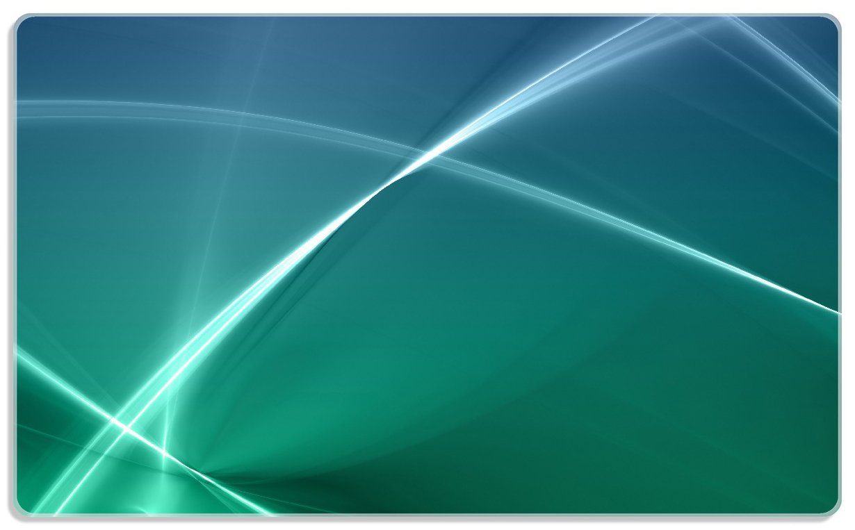 Wallario Frühstücksbrett Abstrakte Formen und Linien in blau grün türkis, ESG-Sicherheitsglas, (inkl. rutschfester Gummifüße 4mm, 1-St), 14x23cm