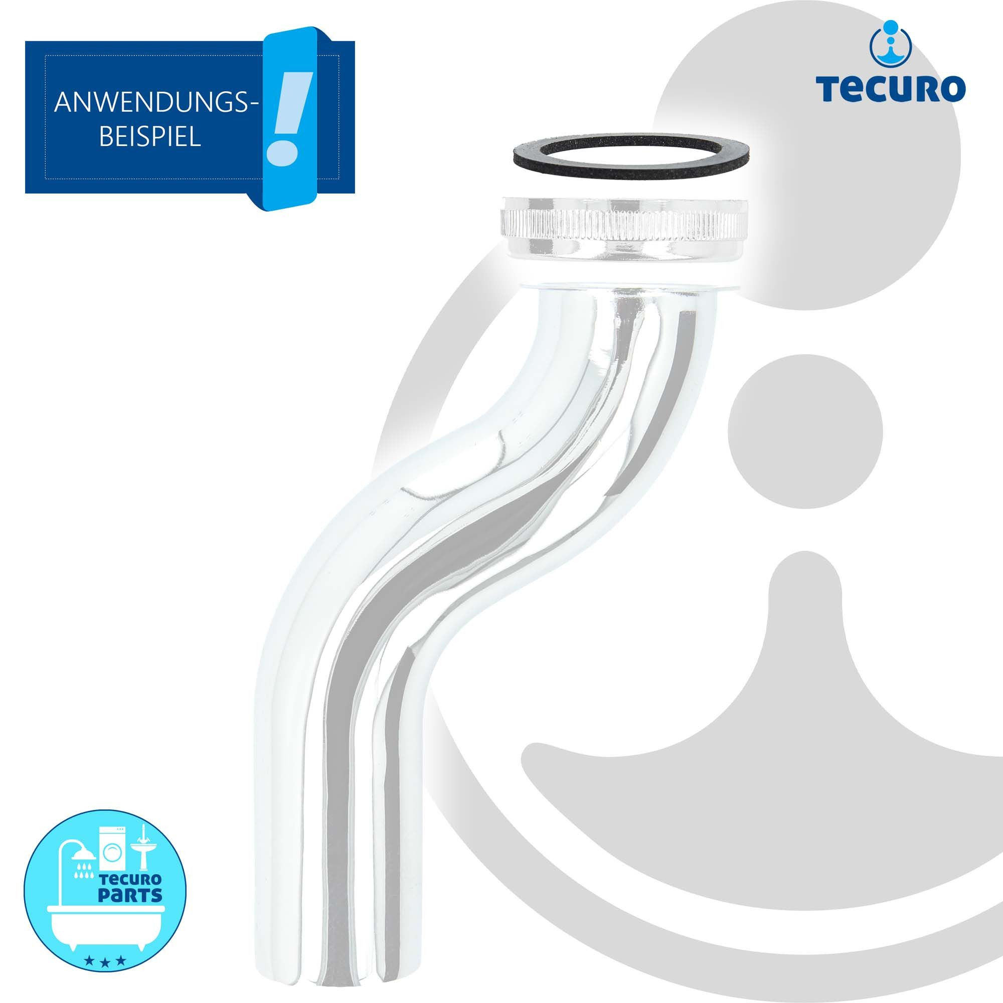 tecuro Siphon Flachdichtung 1 1/4 - NW 32 für Waschtisch-Siphons