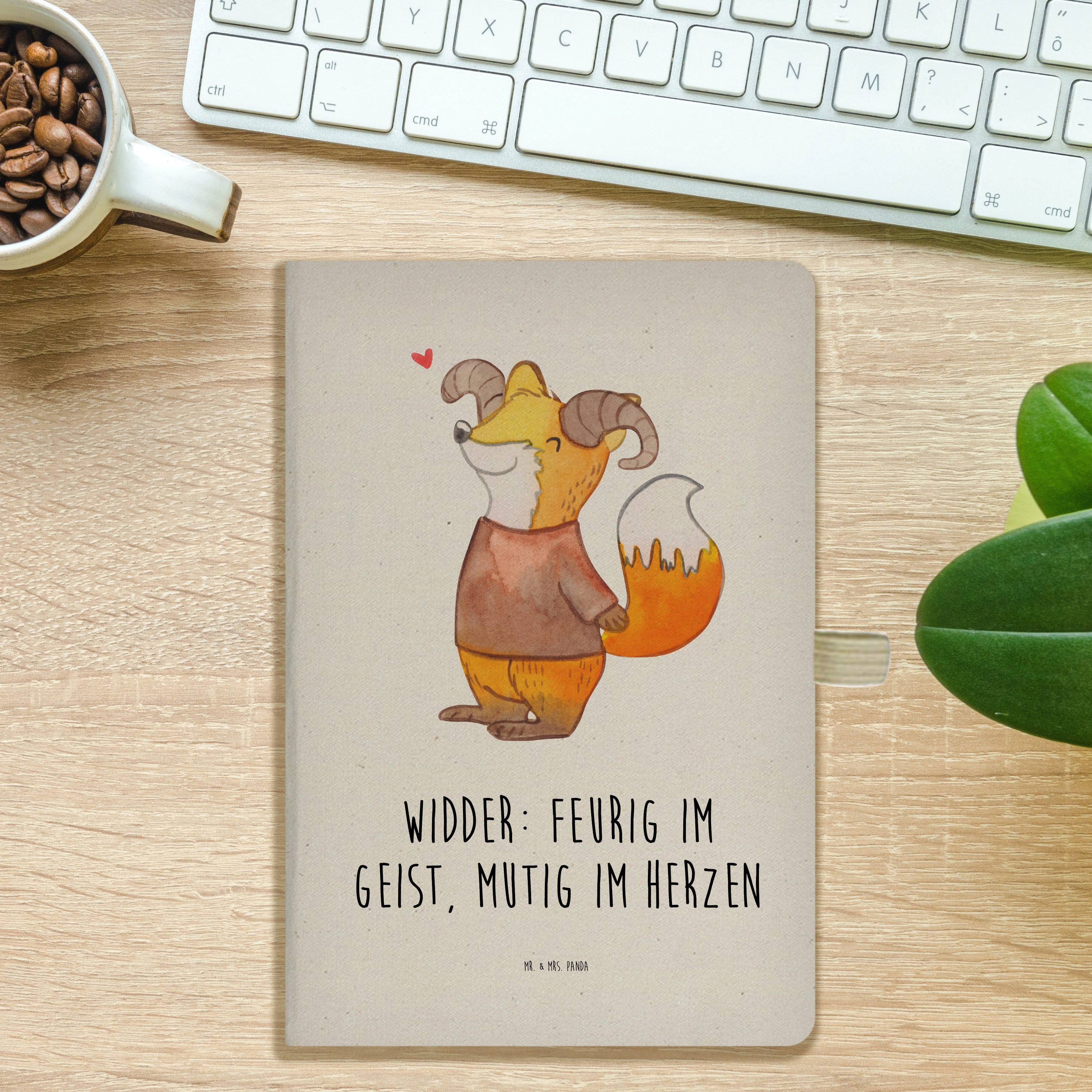 Thumbnail - Mr. & Mrs. Panda Notizbuch Widder Astologie - Transparent - Geschenk, Notizbuch A5 Hardcover, A5 Mr. & Mrs. Panda, Hochw...