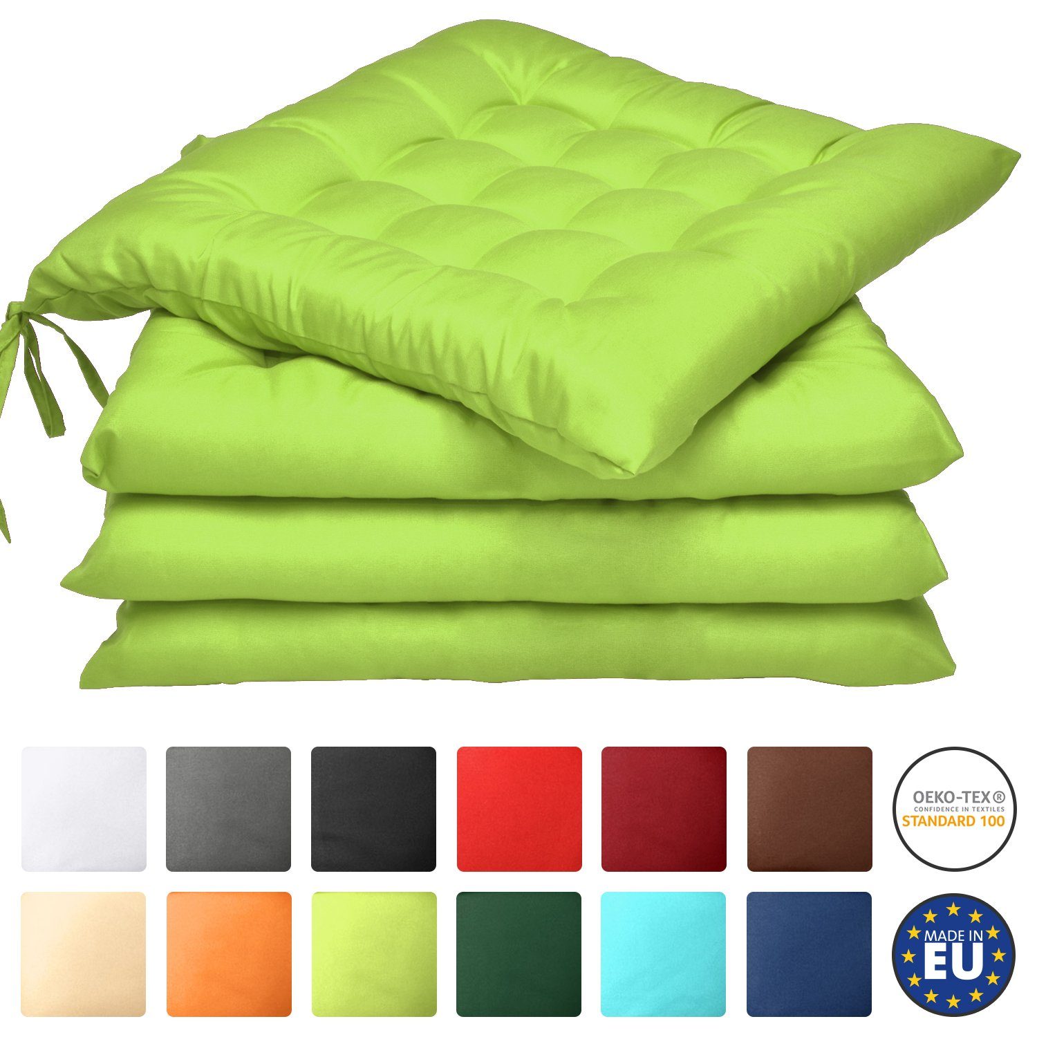 Beautissu Stuhlkissen Lea, 4er Set Suthlkissen günstig online kaufen