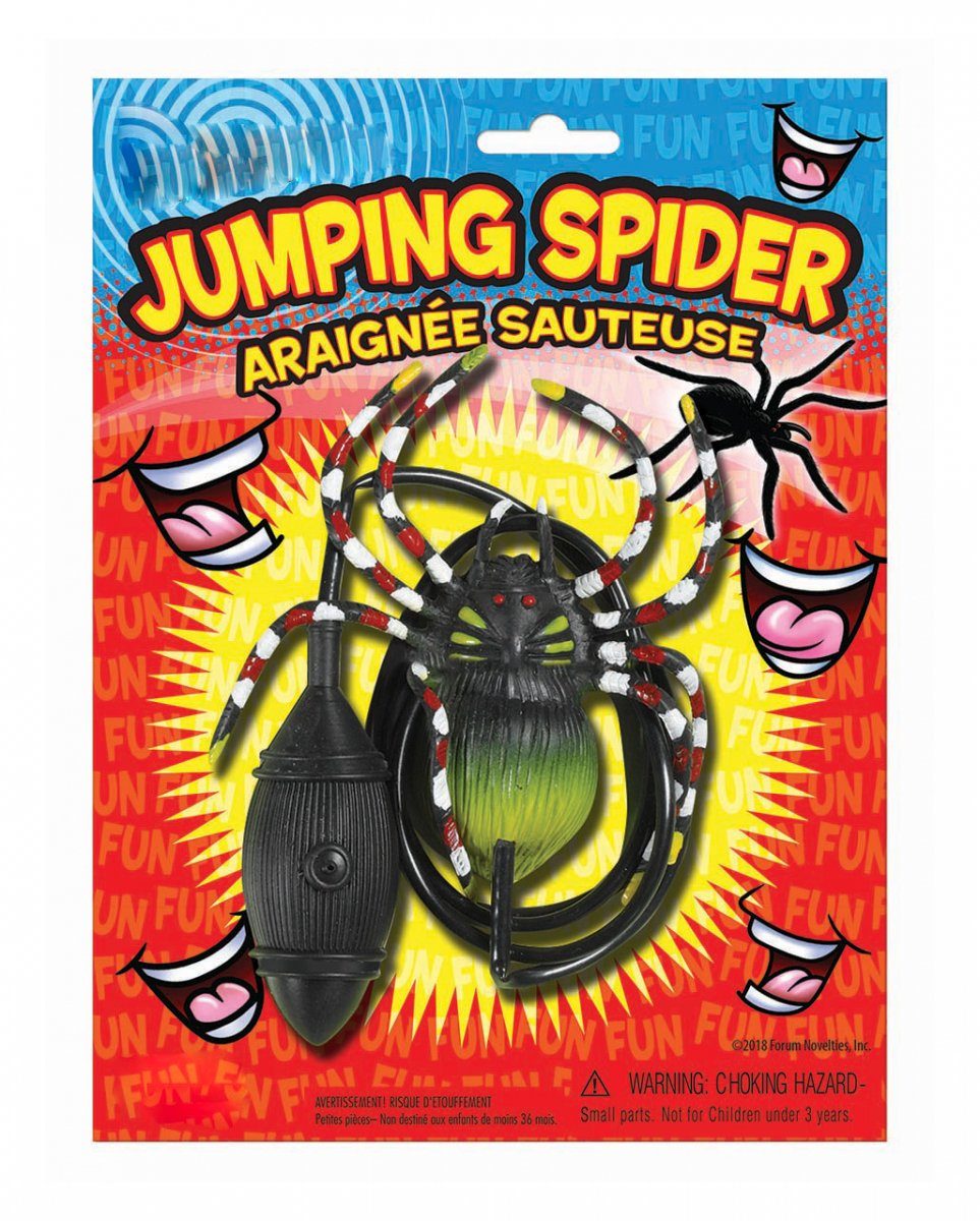 Horror-Shop Dekoobjekt Springende Spinne als Scherzartikel