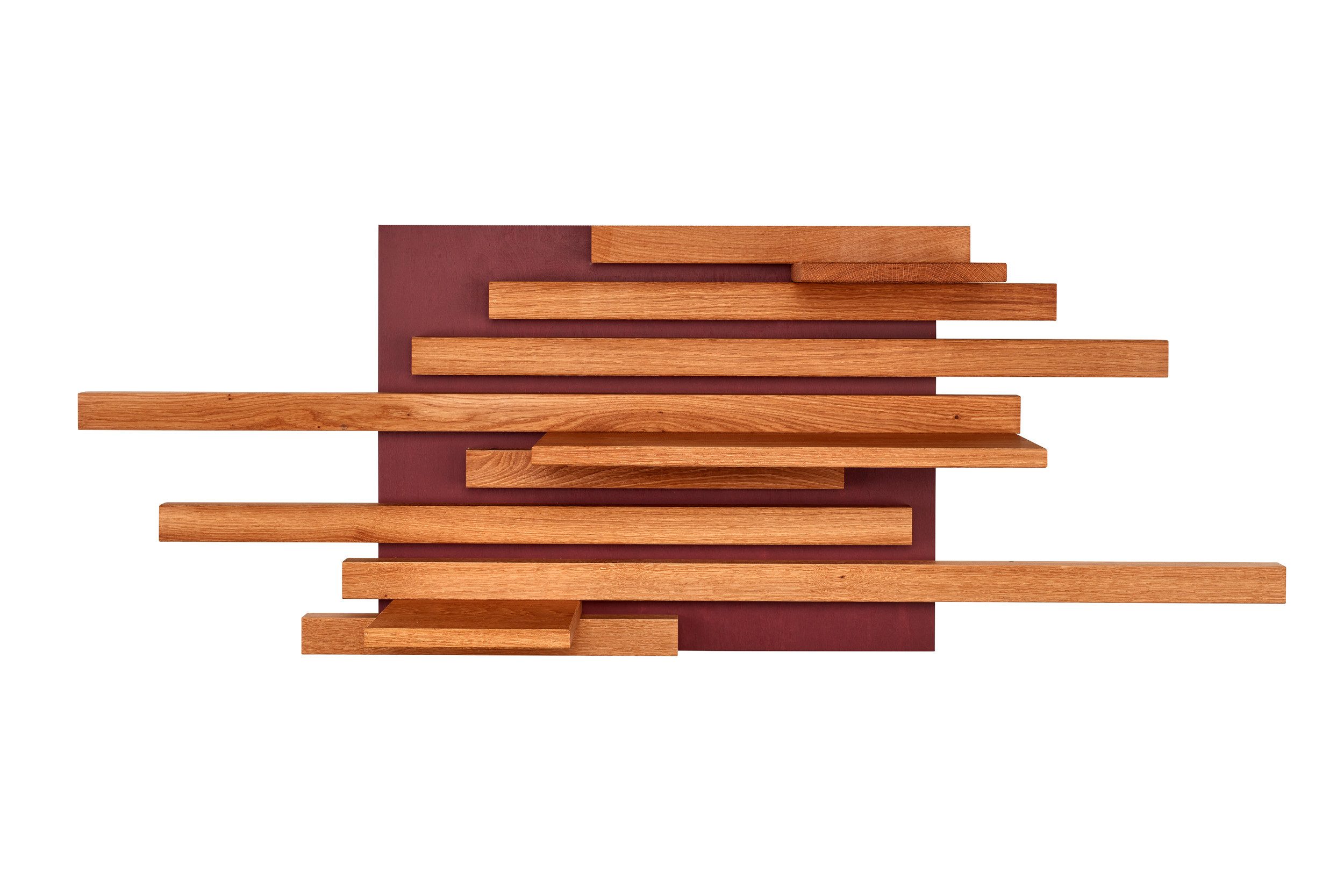 Living Oak Wandregal No.01 Eiche - handgefertigt in Deutschland - Maße: 120 × 60 cm