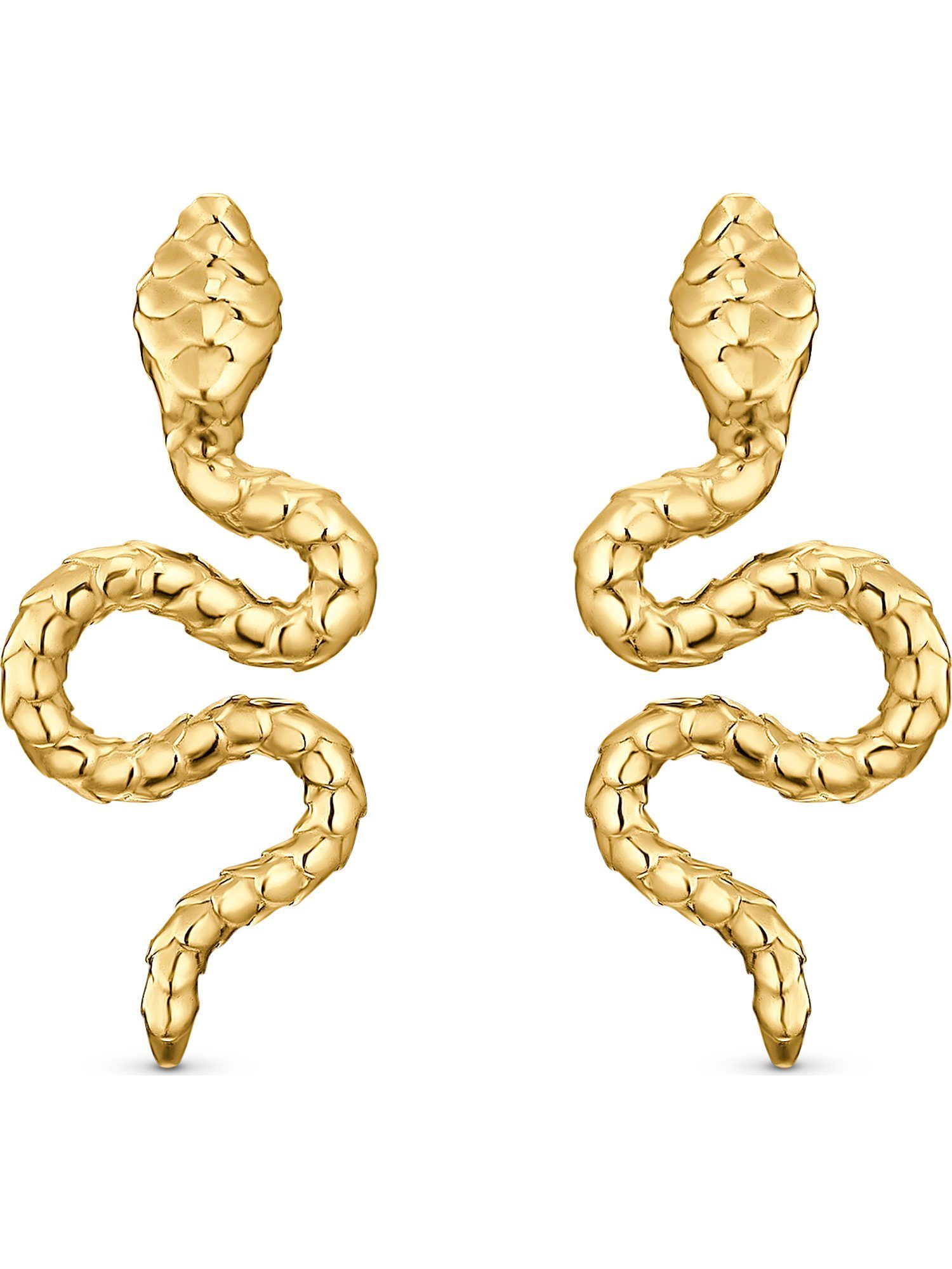 CHRIST Paar Ohrstecker CHRIST Damen-Ohrstecker 375er Gelbgold Schlange günstig online kaufen