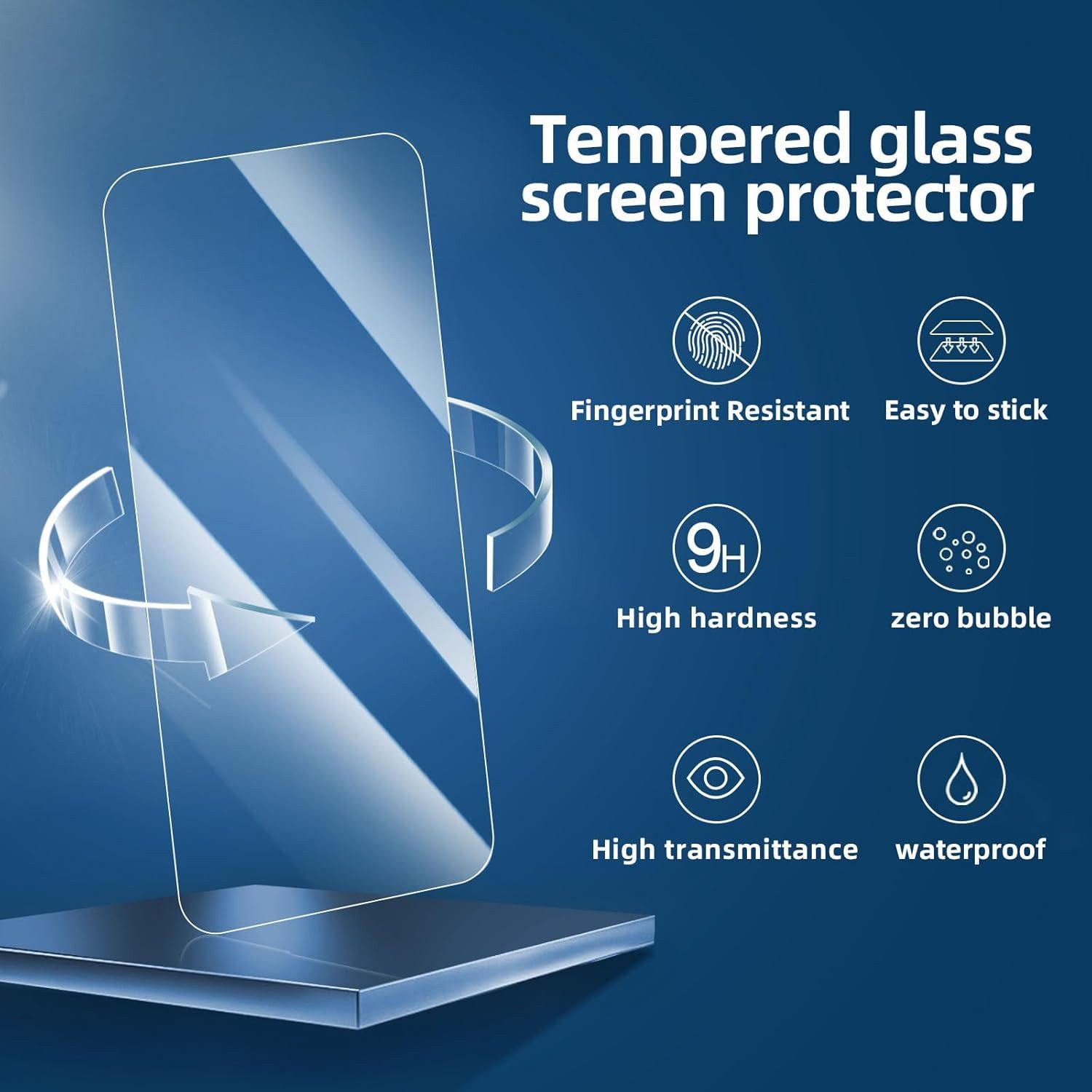 CLM-Tech Displayschutzglas 2x für Apple iPhone 16 6,1 Zoll, Panzerglas Folie - Anti-Fingerabdruck und kratzfest -, 2 Stück, Kristallklar