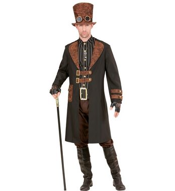 Widmann S.r.l. Kostüm Steampunk Herren Kostüm 'Steamwell', Mantel mit H