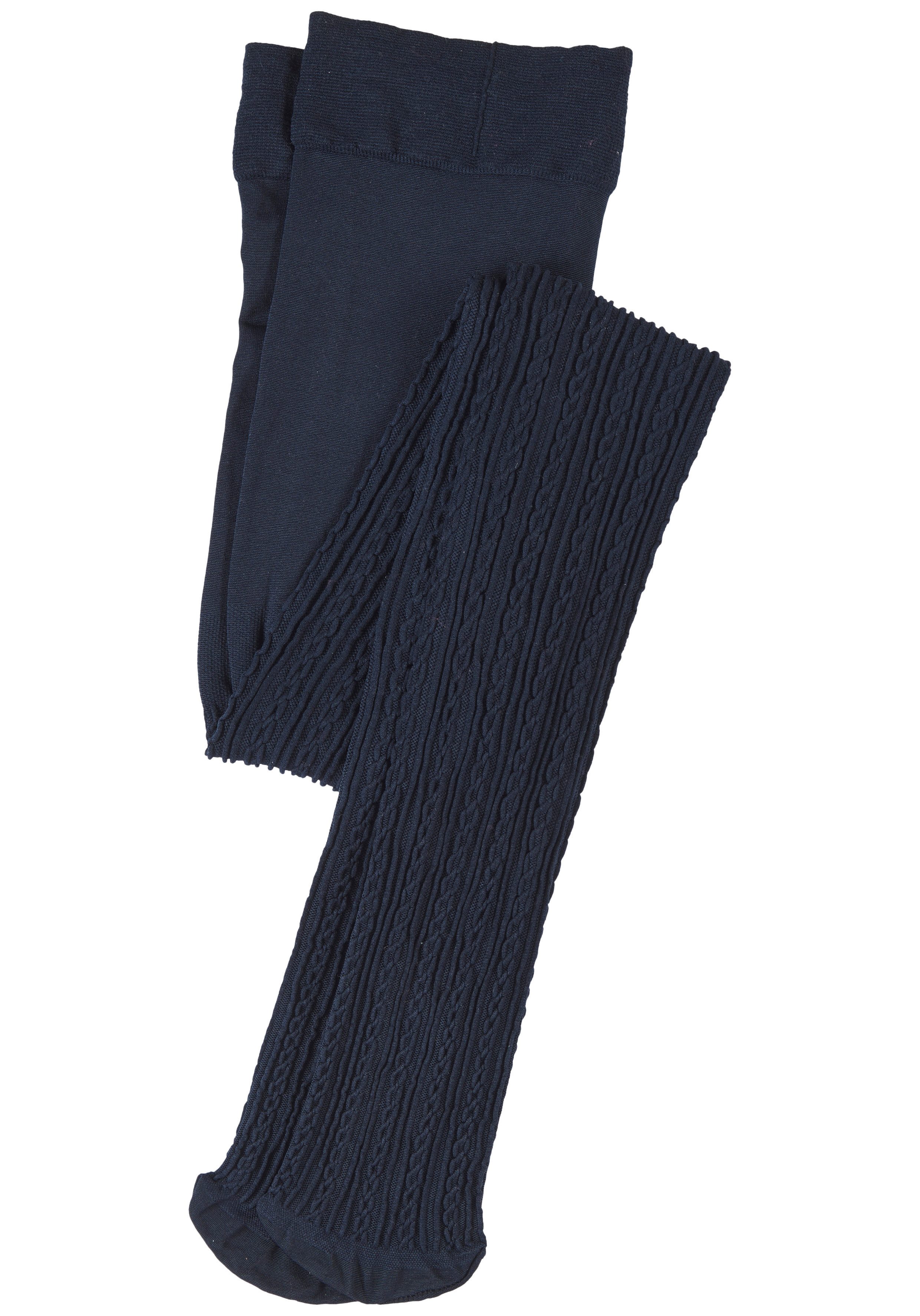 H.I.S Feinstrumpfhose für Mädchen (Packung 2 St. Gr. 92/98 bis 140/146) mit Zopfmuster – Bild 3 von 5