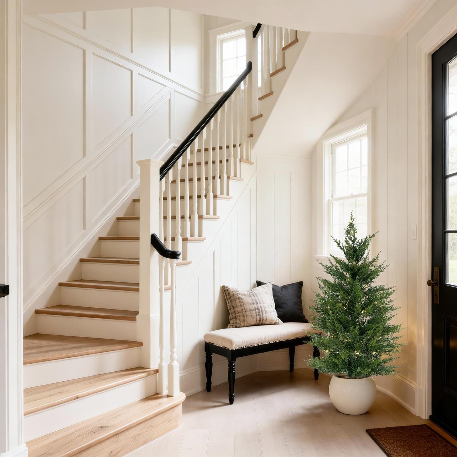 Kunstbaum 2er Set Künstliche Kiefern Bäume Mit LED Beleuchtung, GarveeMore, Höhe 90 cm – Bild 3 von 4