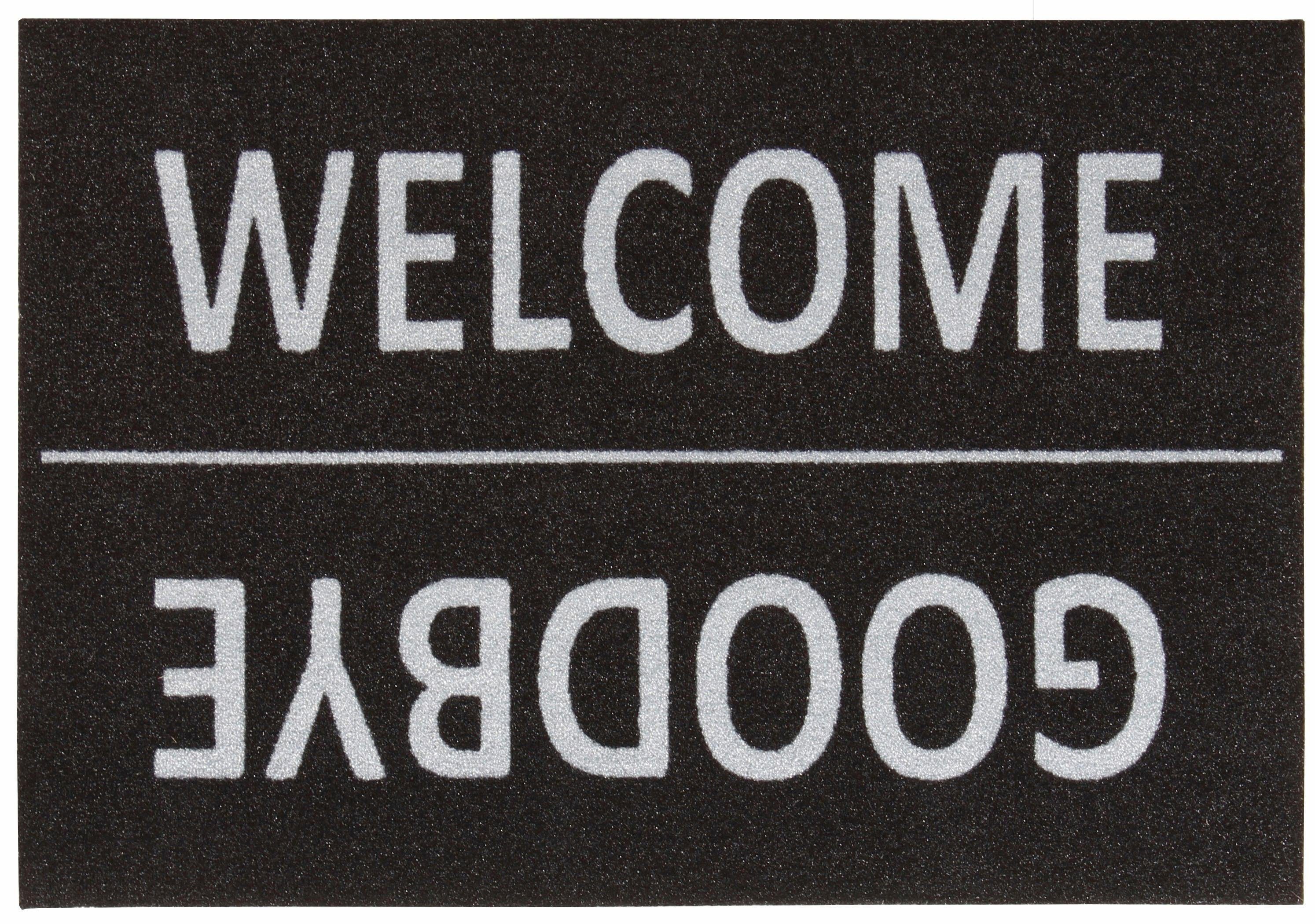 Andiamo Fußmatte Diavolo, Welcome, Made in Belgium, rechteckig, Höhe: 5 mm, Schmutzfangmatte, mit Spruch, In- und Outdoor geeignet, waschbar