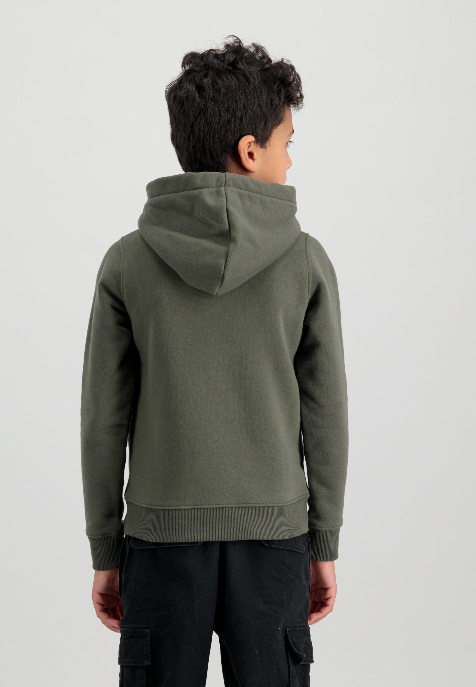 Alpha Kids dark Industries - Kids/Teens Industries Basic Alpha Hoodies Hoody Kapuzenshirt olive