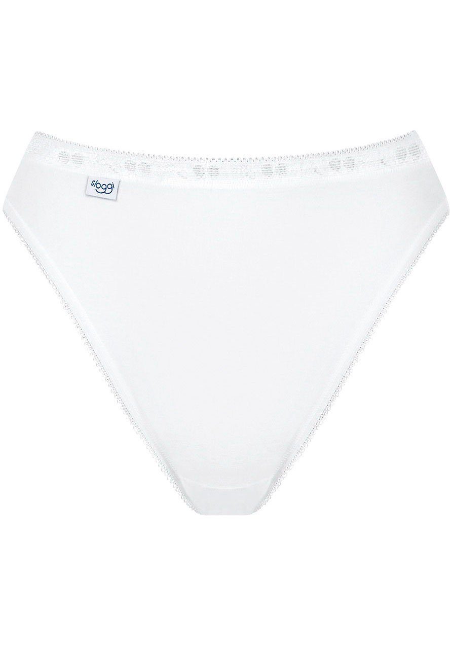 sloggi Taillenslip Basic+ (4er Pack) weich, Baumwollmix, Multipack, elastisch