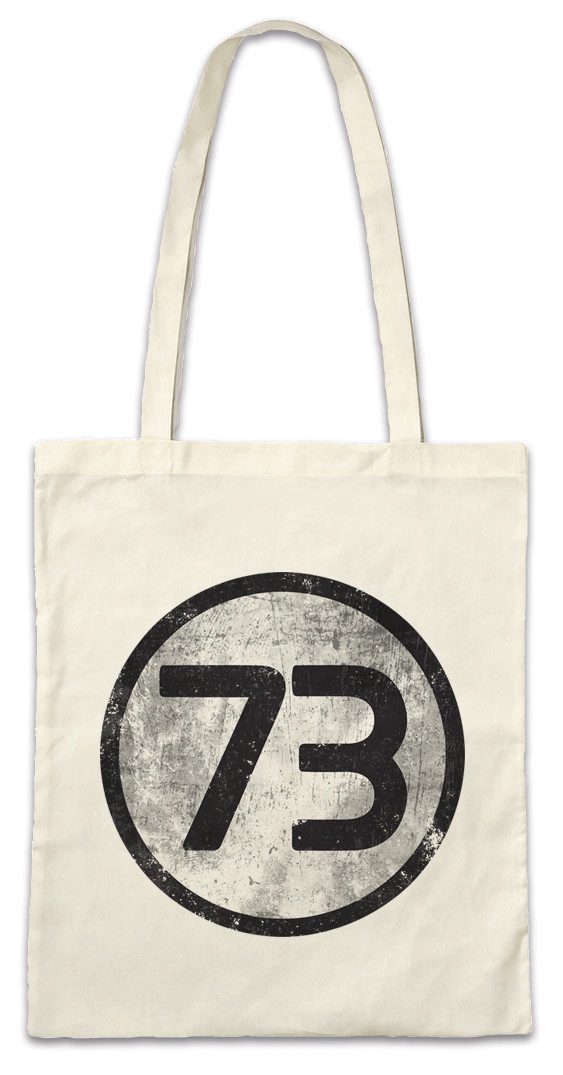 Beuteltasche Black Number 73 The Logo Stofftasche Big Sheldon Zahl Cooper Bang TBBT