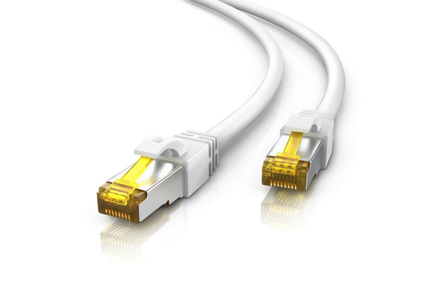 Primewire Gigabit Ethernet S/FTP Netzwerkkabel, 10000 Mbit/s, Patchkabel - 2m LAN-Kabel, CAT.7, RJ-45 (Ethernet) (200 cm), für Router, Modem, Switch, PC, ideal für Gaming, Streaming, Homeoffice