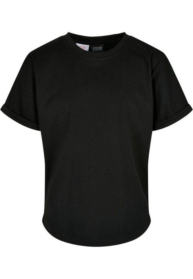 URBAN CLASSICS Longsleeve Herren Boys Long Shaped Turnup Tee (1-tlg),  Stylisches T-Shirt aus angenehmer Baumwollmischung