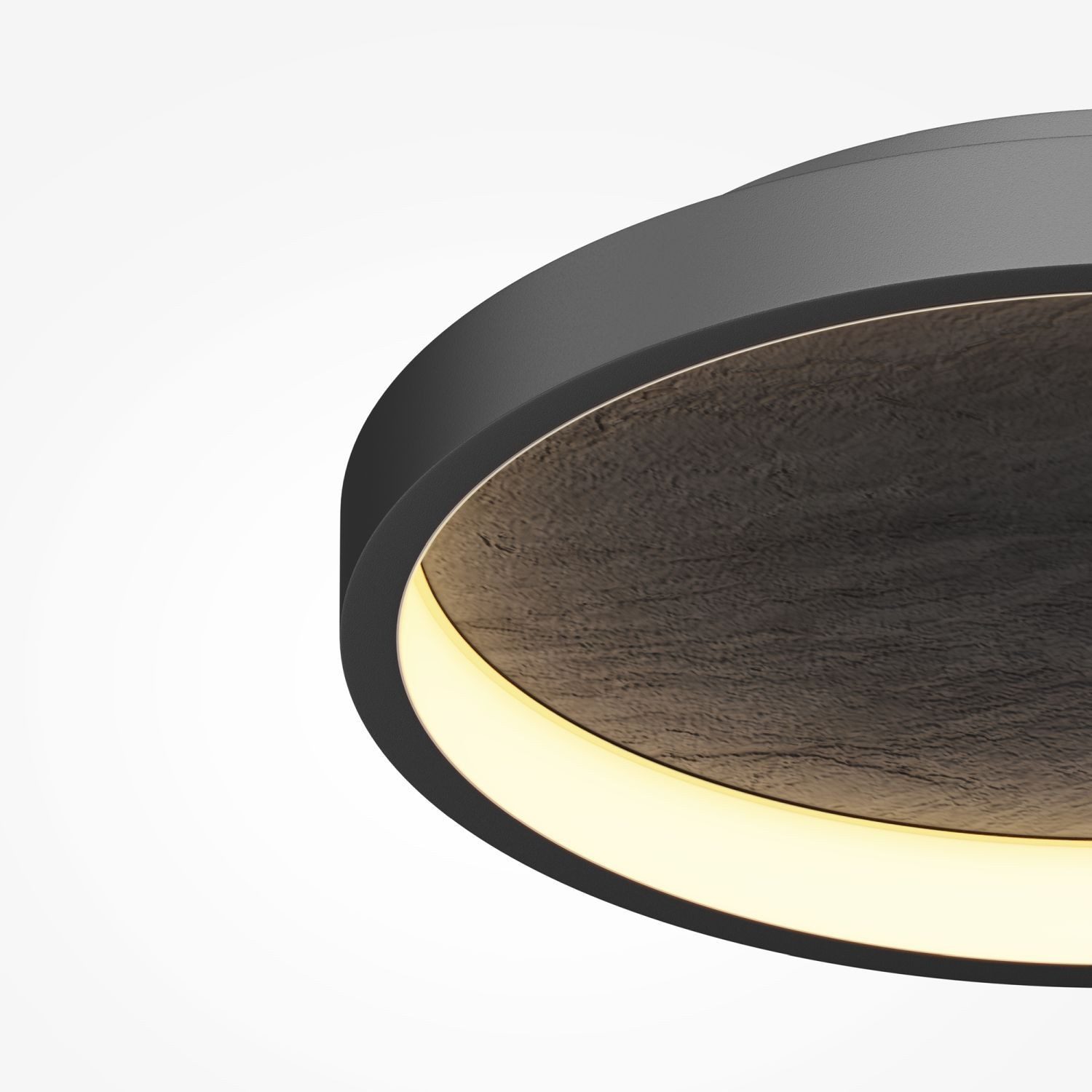 Licht-Erlebnisse Deckenleuchte BEYRA, LED fest integriert, Warmweiß, LED Metall 40,5 cm breit Schwarz rund 3000 K warmweißes Licht 450 lm