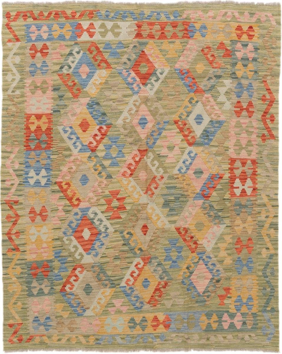 Orientteppich Kelim Afghan 164x193 Handgewebter Orientteppich, Nain Trading, rechteckig, Höhe: 3 mm